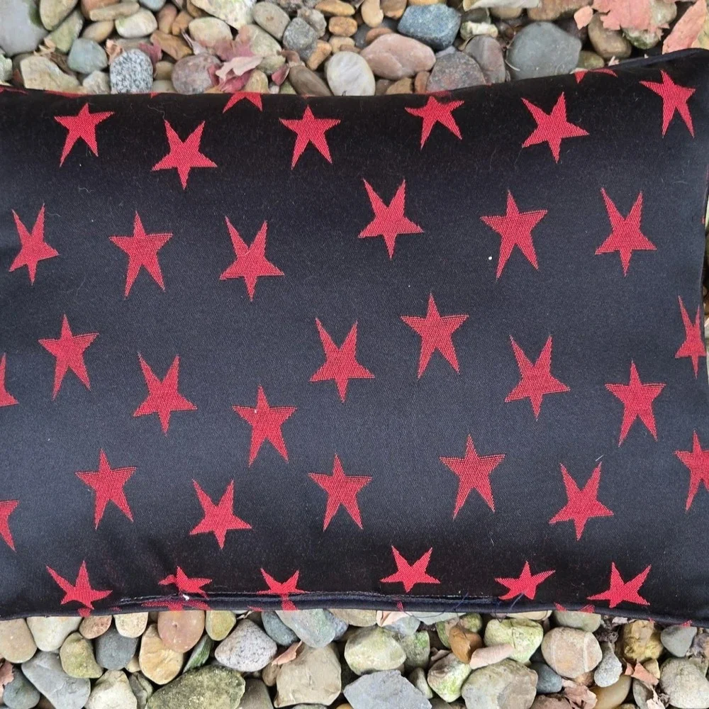 Holiday Tapestry Pillow Christmas Santa Claus Star Accent Embroidered Accent